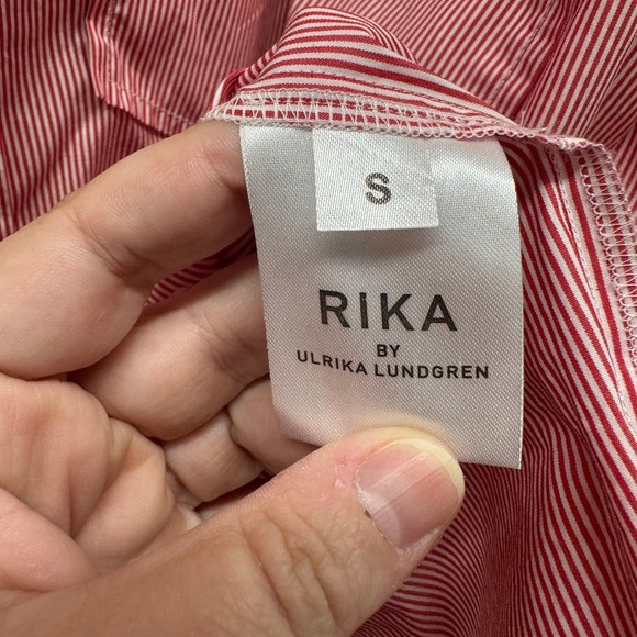 RIKA Studios by Ulrika Lundgren Levi Shirt Red White Stripe Western Size S - XL - Picture 7 of 10